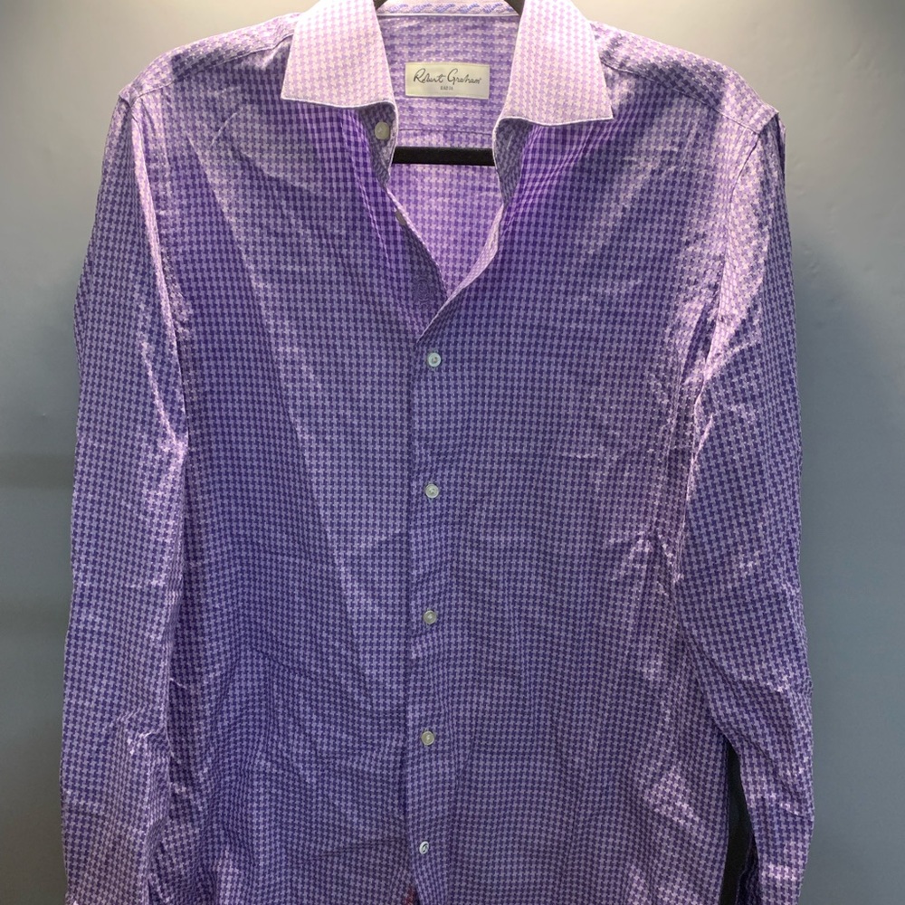 Purple gingham button down (Robert Graham)